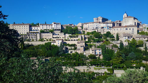 View of old town against buildings