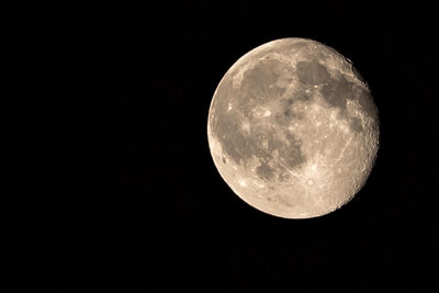 Close-up of moon against dark sky