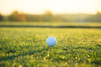 Golf ball on field