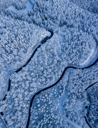 Full frame shot of snow covered car