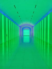 Empty corridor of building