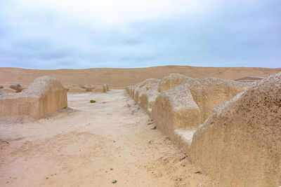 Scenic view of desert against sky