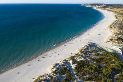 High angle view of beach