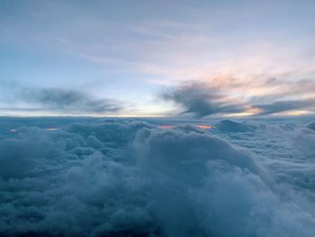 Scenic view of cloudscape against sky during sunset