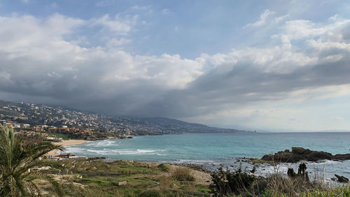 Scenic view of sea against sky