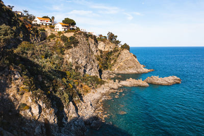 Pietragrande cliff near montauro city, calabria south italy