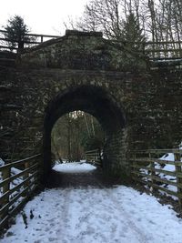 View of bridge in winter