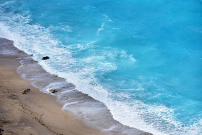 High angle view of beach