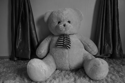 Close-up of stuffed toy at home