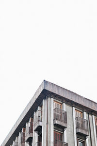 Low angle view of building against clear sky