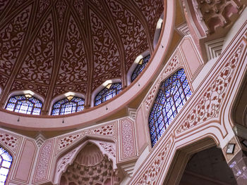 Low angle view of putra mosque ceiling