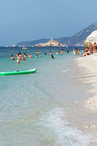 Capobianco beach in elba island, italy. white pebbles and cristal clear turquoise water