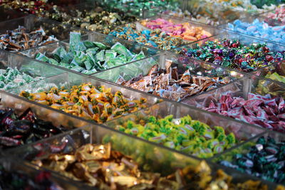 Various candies in store for sale