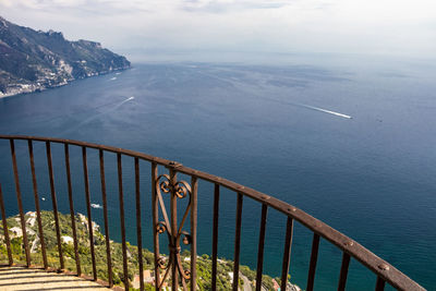 High angle view of sea against sky