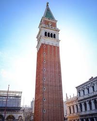 Low angle view of clock tower