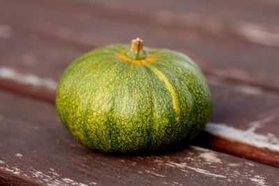 Close-up of pumpkin on table