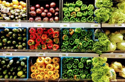 Close-up of vegetables for sale in market
