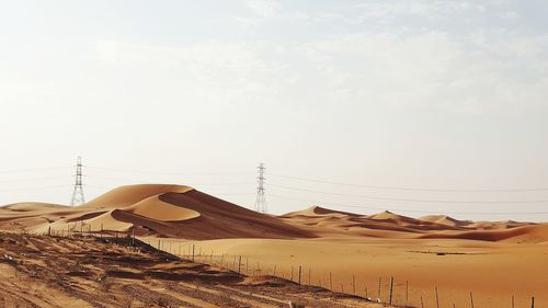 Scenic view of desert against sky