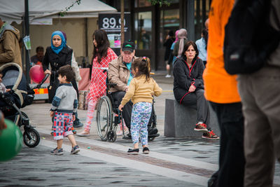 People standing on street