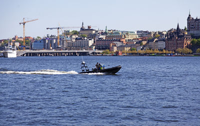 Boats in sea
