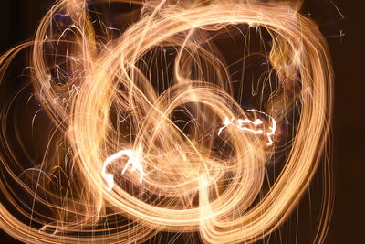 Close-up of light painting at night