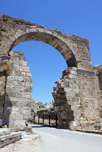 Old ruins against blue sky