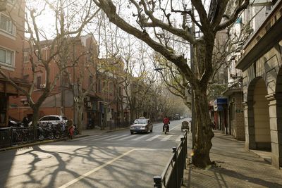 City street with buildings in background