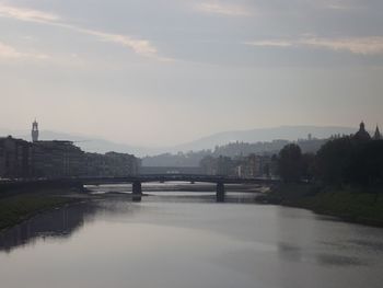 Bridge over river in city