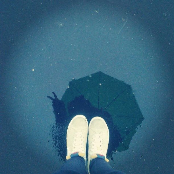 low section, person, personal perspective, shoe, standing, human foot, footwear, unrecognizable person, high angle view, lifestyles, men, leisure activity, part of, water, puddle, directly above, street