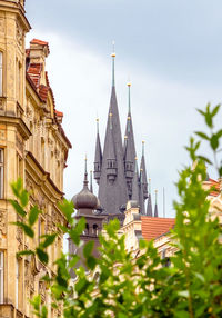 Low angle view of buildings against sky