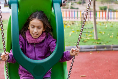 Girl playing at park