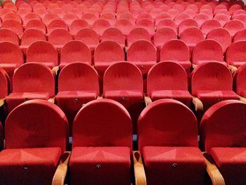 Full frame shot of empty chairs