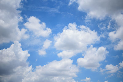 Low angle view of clouds in sky