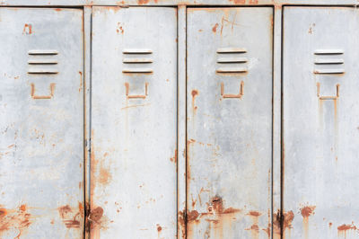 Full frame shot of rusty metal door