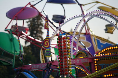 Close-up of amusement park ride