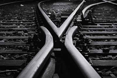 Close-up of railroad tracks