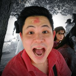 Close-up portrait of young woman