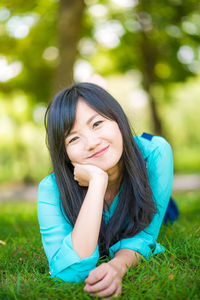 Portrait of a smiling young woman