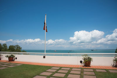 Scenic view timor sea against blue sky