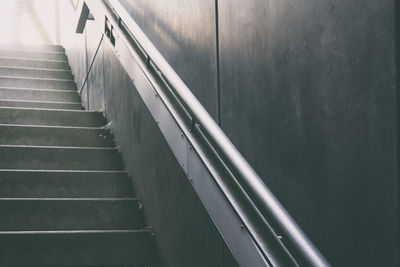 Low angle view of empty staircase