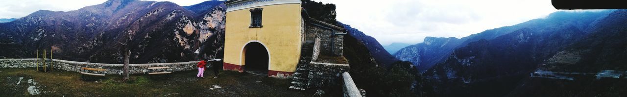 Panoramic view of mountain against sky