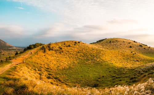 Scenic view of mountain against sky