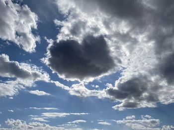 Low angle view of clouds in sky