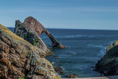 Rock formations in sea