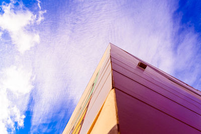 Low angle view of modern building against sky