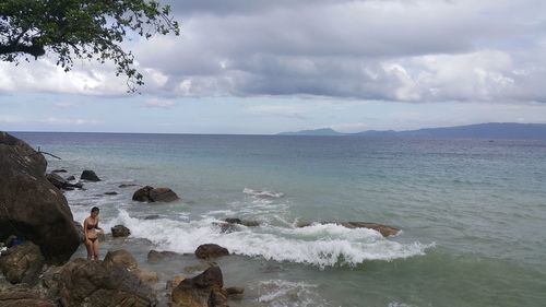 Scenic view of sea against sky