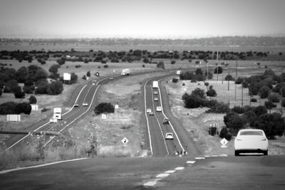 Road passing through landscape