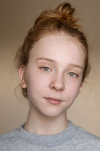 Close-up portrait of young woman