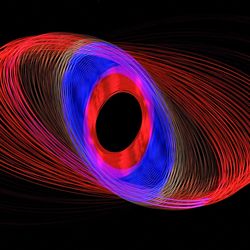 Digital composite image of light painting