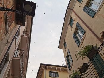 Low angle view of buildings against sky